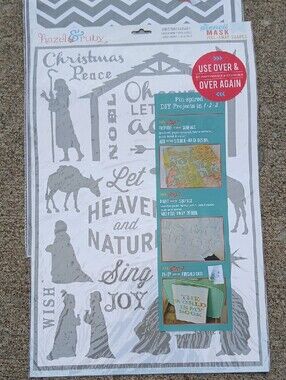 Reusable Craft Stencil Set - Christmas & Chevron Pattern